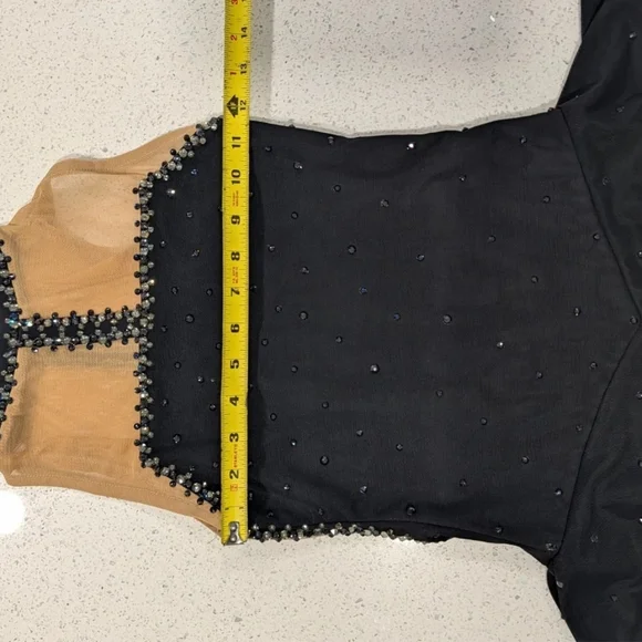 CUSTOM HANDMADE Ice Figure Skating SOLO DRESS Baton Twirling Dance Leotard OOAK - Picture 3 of 16